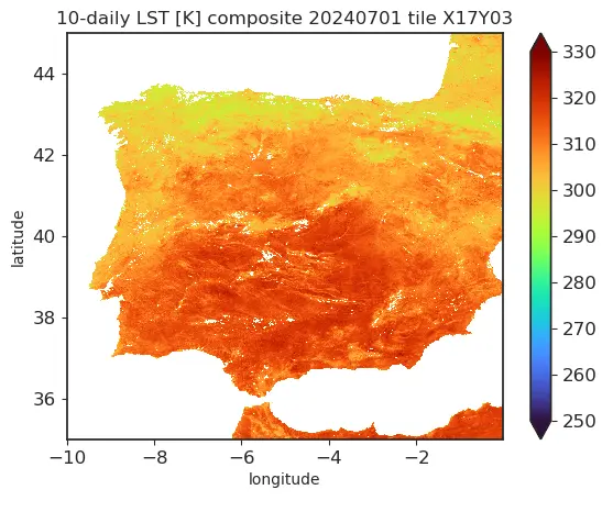 Thumbnail - Sentinel-3 Level 3 Land Surface Temperature 10-daily synthesis product - V1